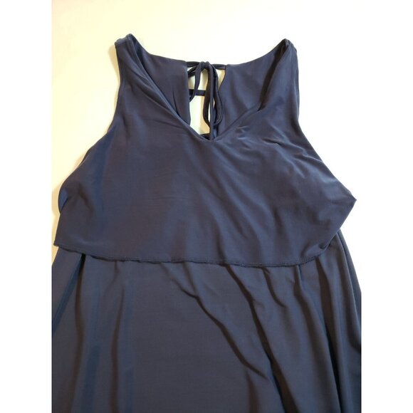 Soma Womens Sleeveless Navy Blue Dress With V-Neck‎ & Back Tie Detail size S - Picture 11 of 16